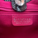 Cristian Leather Purse Blue Snake Shoulder Bag Shimmer Y2K Baddie Edgy Studded Photo 10