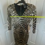 Windsor Winsor Gold Black Sequin Bodycon Dress Size Small Preppy Chic Photo 2