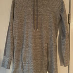 Athleta  Victory Sweatshirt Dress Small Grey Hoodie With Zippered‎ Pockets EUC Photo 0