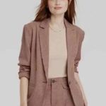 A New Day NWT  Red Oversized Perfect Plaid Fall Blazer Jacket Size XXL Photo 1