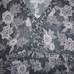 Knox Rose  L V-Neck Mauve Gray Roses Dress Photo 2