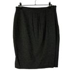 Banana Republic Dark Gray Pleated Faux Wrap Pencil Career Skirt 2 Photo 1