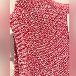 NWT  Size M Zara Red White Knit Sleeveless Oversized Sweater Vest Top Photo 1