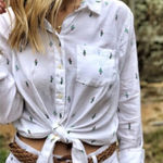 Old Navy White Cactus Pattern Button-Down Shirt NEW Photo 0