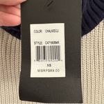 Devotion by Cyrus Navy and Cream Color Block Mock Neck Sweater NWT Black Size XS Photo 7