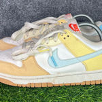 Nike  Dunk Low Women’s Sneakers White Yellow Blue Gum Sole size 9 Photo 0