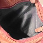 Fossil  Red Corduroy Crossbody Side‎ Bag Velcro Flap Travel Deep Photo 3