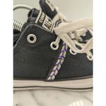 Converse All Star Shoes Woman's Size 6 Stitch Accent Black Low Tops Classic Photo 4