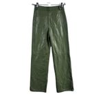 SheIn Faux Leather Pants Size XXS Petite Olive Green Photo 2