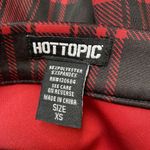 Hot Topic Y2K Red Black Mini Plaid Skirt Zip Punk Goth Skate School Size XS Photo 3