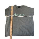 Beach Folly Destin Graphic Crewneck Sweater Light Blue Text Women L 100%cotton Gray Size L Photo 4