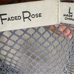 Faded Rose silver studded rhinestone sparkling mesh top size large NWT Photo 5