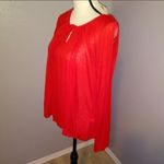 Cable & Gauge NWT  knits core lace sleeve keyhole long sleeve blouse Photo 1