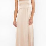Show Me Your Mumu  Hazel Halter Maxi Dress In Champagne Luxe Satin Photo 0
