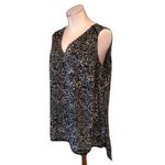 Lane Bryant  Black Cream Sleeveless Blouse 14 Photo 2