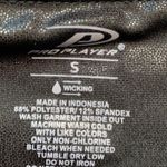 Pro Player Leggings Glossy Black Cropped Stretch Moisture Wicking Workout Small Photo 4