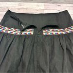Desigual  Black Skirt  with Colorful Embroidery Size 40 Photo 9