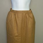 Pendleton Vintage Tan Pure Virgin Wool Lined Midi Pull-On Skirt Size 8 M516–149 Photo 3