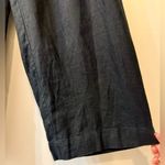 Madewell  The Harlow Wide Leg in 100% Linen Pant Black Size 8 Petite Photo 5