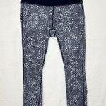 Nike  Dri-Fit Navy Light Blue Printed Cropped Running Leggings Sz S (26x22) Photo 0