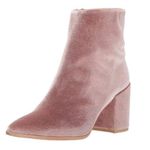 Stuart Weitzman  Trendy Canvel Bootie In Candy Pink Velvet Block Heel Size 7M Photo 0