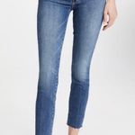 Mother The Looker Ankle Fray Jeans in chain of destiny size 31 high rise skinny Blue Photo 0