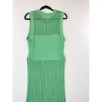 Free People Womens Cover Up Green Crochet Side Slit Sleeveless Beach One Size Photo 8