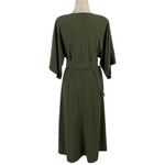 Athleta Calistoga Wrap Coverup Dress Green Stretch Kimono Sleeves Size Medium P Photo 9