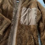 Brown Fuzzy Cognac Zip Up Teddy Jacket Small Unbranded Pockets‎ Casual Warm Fall Photo 2
