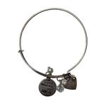 Paparazzi  Fashion Jewelry Come What May And Love It White Bangle Bracelet Photo 4