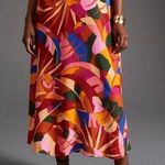 Farm Rio Lion Jungle Leaf Tropical Slip Midi Skirt, Size XXS Photo 12