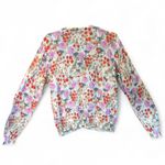 Ann Taylor  Multicolor Floral 100% Cotton Lightweight Knit Cardigan size L Photo 5