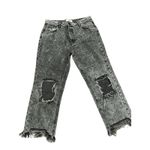 Free People  Distressed Maggie Mid Rise Black Bottlerocket Jeans 30 New Photo 0