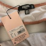 Missguided  Bikini Top Crinkle Scoop Neck Wide Strap Blush Rose Pink Size 18 Photo 2