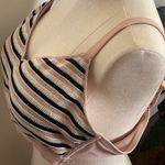 Wild Fable  bikini top Stripe Crochet swimwear Pink Cream Black New Plus size 2X Photo 5
