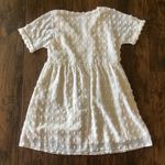Kirundo White Swiss Dot Chiffon Babydoll Short Sleeve Dress Photo 7