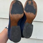 Vintage 60s Qualicraft navy blue suede velvet mod chunk heel round toe shoes Size 8 Photo 5
