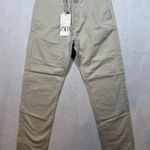 ZARA  The City Trouser Slim Fit Stretch Khaki Beige Casual Chino Pants Women's 29 Photo 0