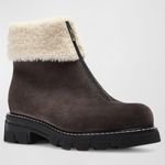 La Canadienne Abba Suede Shearling Waterproof, Brown Size 5M NEW Retail $585 Photo 0