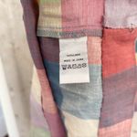 Foil Linen Gingham Rainbow Shift Dress Pink Size 10 Photo 2