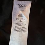 Maje  Belted Jacket Blazer Black Size 2 Collarless Slit Pockets Sash Tie‎ Closure Photo 10