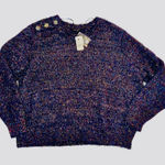 Lane Bryant NWT Multicolor Metallic Sweater with Sparkly Buttons - 18/20 Photo 0