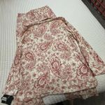 Ralph Lauren Lauren  PJ Pajama Set Shirt & Pants Cream Red Pink Paisley M Medium Photo 11