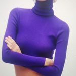 ZARA  Women's Turtleneck Sweater in Vibrant Purple Size M Photo 0