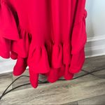 Betsy and Adam Betsy Adam NEW red ruffle maxi gown size 4 evening wedding Guest formal prom Photo 7