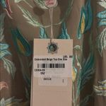 NWT Miss June Paris Floral Embroidered Fringe Poncho Top Tan Size undefined Photo 1