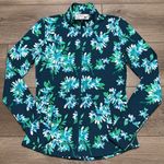 Tommy Bahama  Long Sleeve‎ Thumbhole Full Zip Pocket Golf Jacket Teal Floral XS Photo 1