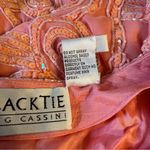 Oleg Cassini Black Tie Peachy Pink Sequin Beaded Mini Dress Embellished size 12 Photo 12