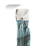 New York & Co. Teal Striped Button Down Shirt L Photo 4