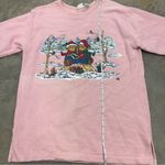 Chic Vintage Christmas Bear Womens Medium Pink Ugly Christmas Sweater 80s 90s Photo 6